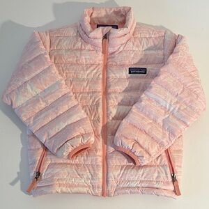 Patagonia Kids Light Pink Printed Down Sweater - Girls Sz 5T